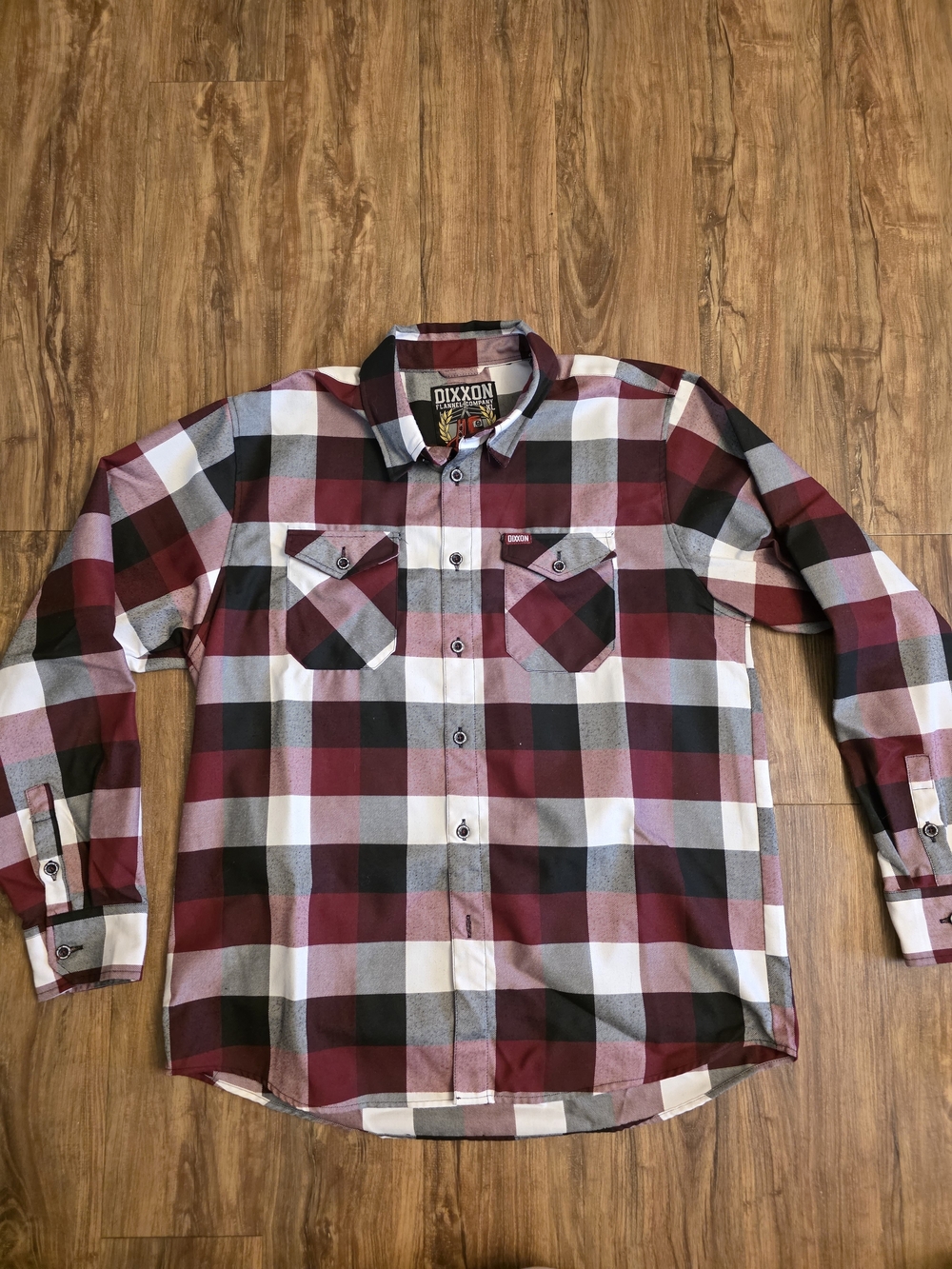 Dixxon Southpaw Burgundy Plaid Men’s Button-Up Shirt